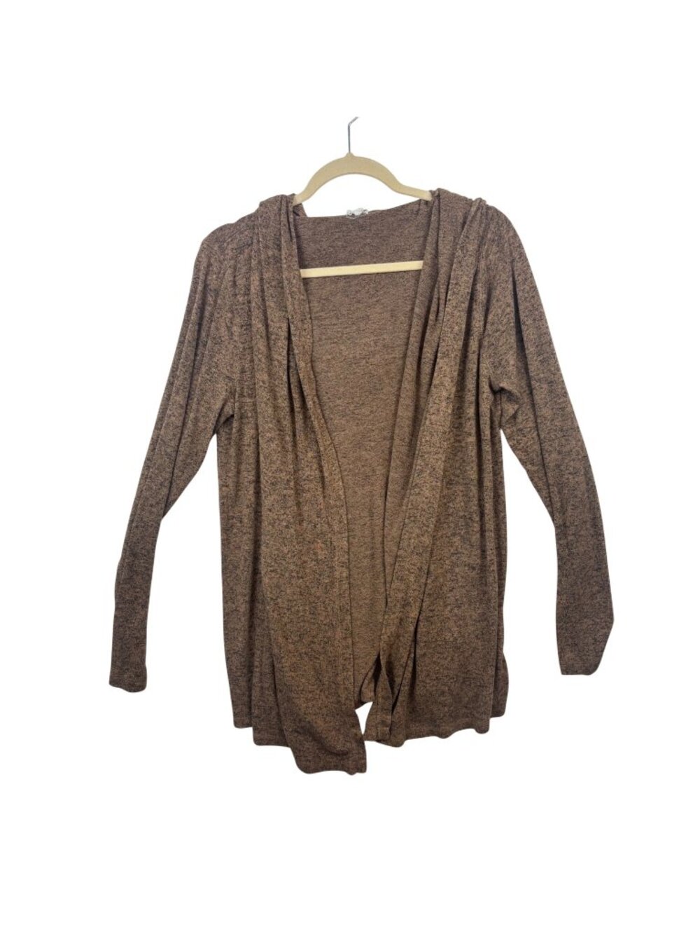 ✨3/$30 Urban Outfitters Silence + Noise L Brown Open Front Cardigan W/ Hood